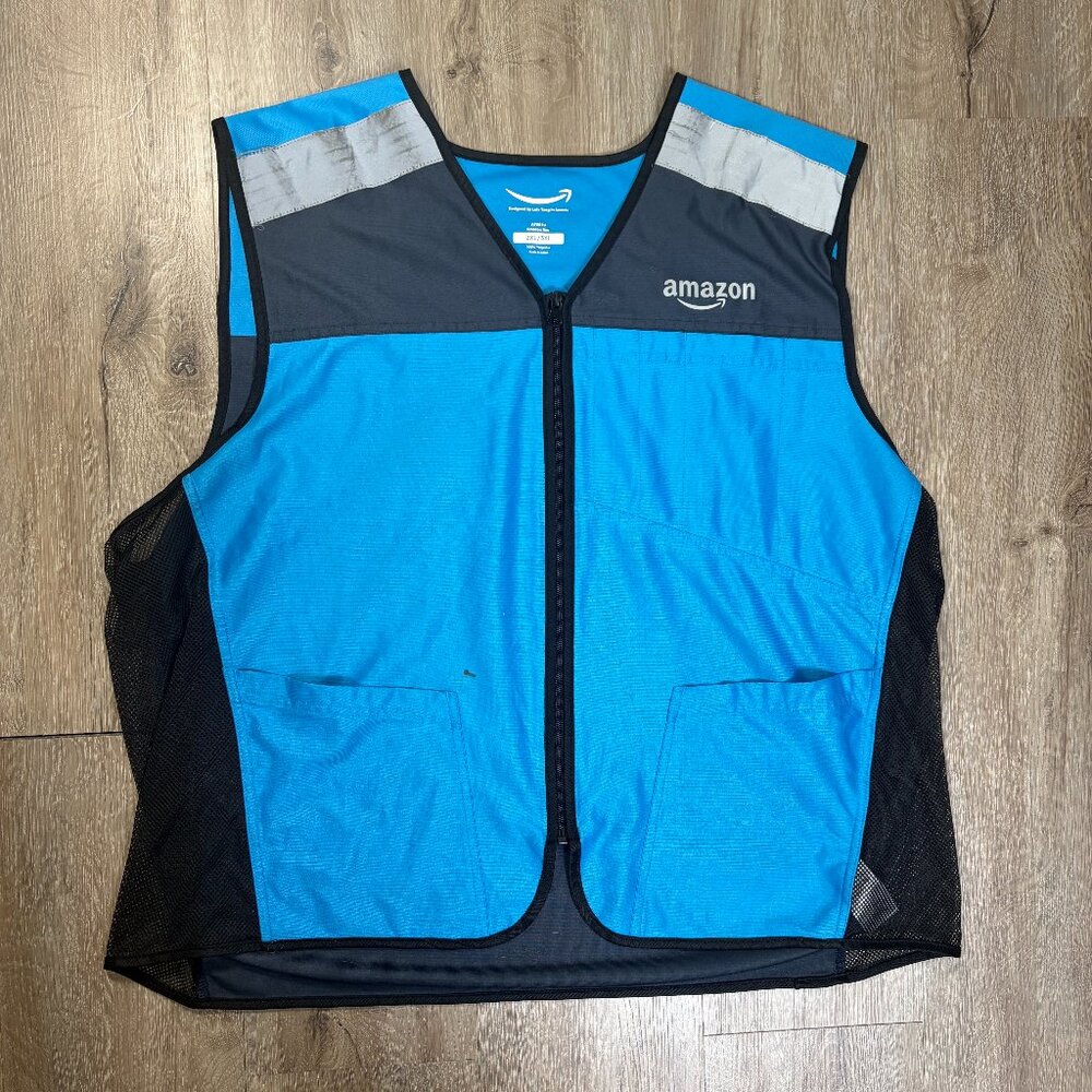Amazon Luly Yang Reflective Vest 2XL/3XL Amazon FLEX Uniform Blue